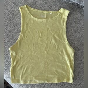 Pacsun Ribbed yellow Tank Top
